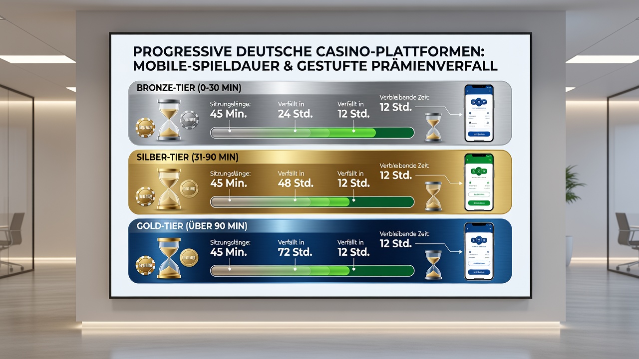 Analyse von Sitzungsdauern und deren Auswirkungen auf Reward-Tiers in progressiven Systemen
