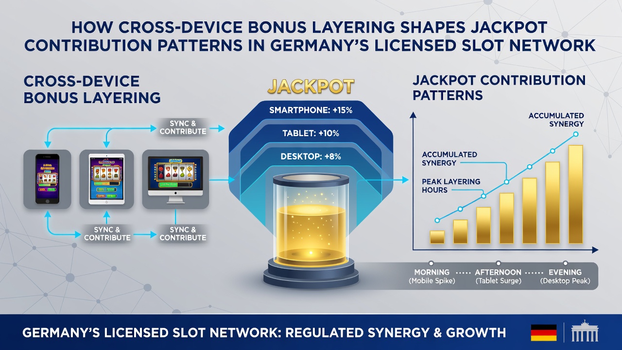 Detaillierte Grafik zu Jackpot-Beitragsmustern durch Cross-Device Bonus Layering in regulierten Netzwerken
