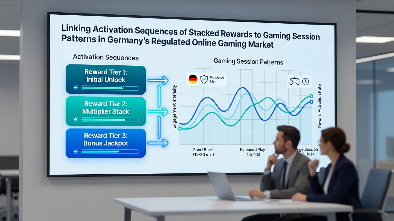 Grafik zu Sitzungsverläufen bei gestapelten Belohnungen in regulierten deutschen Umgebungen