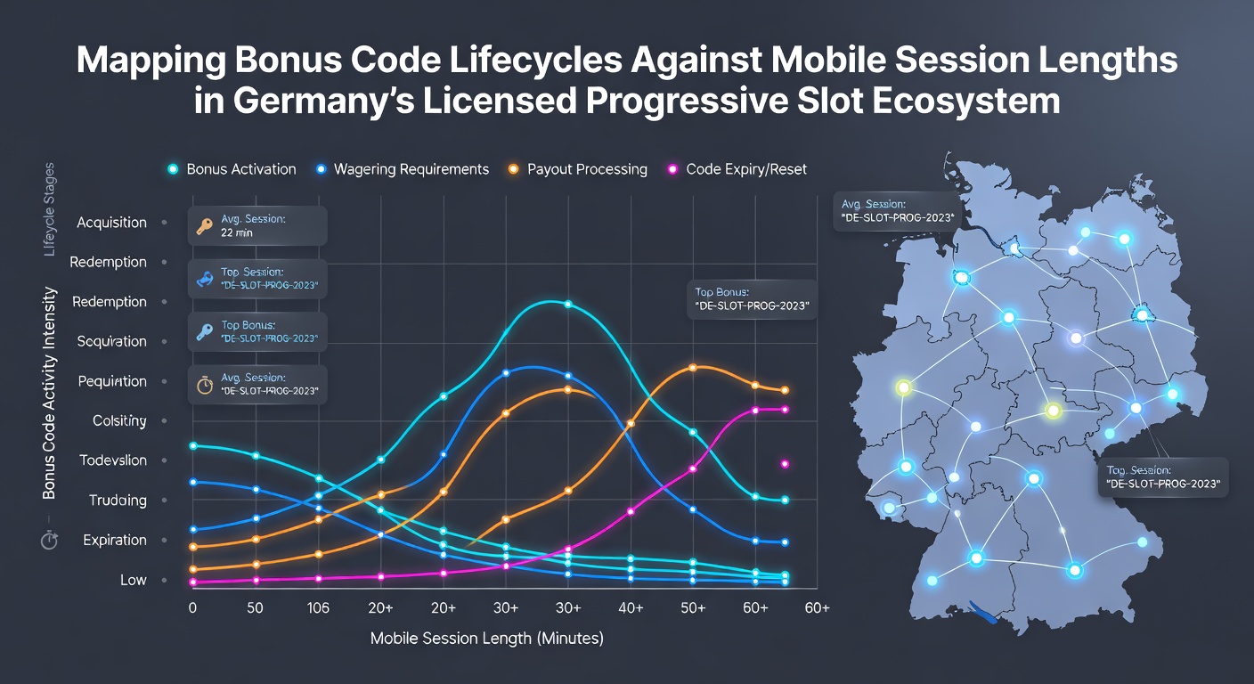 Vergleichsdiagramm mobiler Sitzungsdauern und Bonuscode-Verfallszeiten in regulierten deutschen Slots