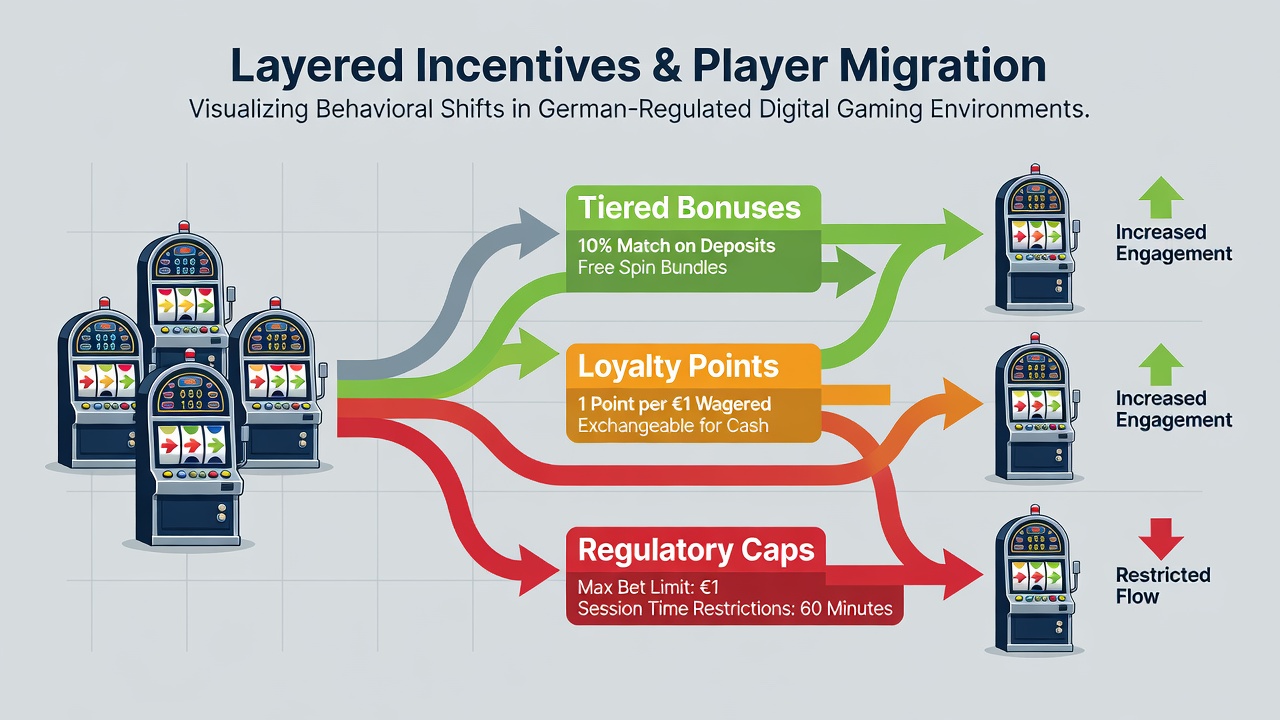 Analyse von Spielerbewegungen zwischen Slot-Maschinen unter geschichteten Anreizen